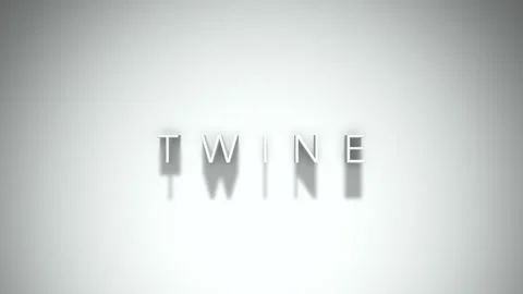 Twine 3D title animation with shadows on a white background Stock Footage 297666337