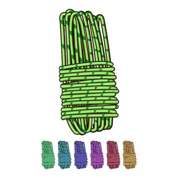 Twine cord rope cartoon vector graphic 库存插图