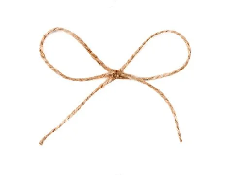 Twine string tied in a bow isolated Stock Photos