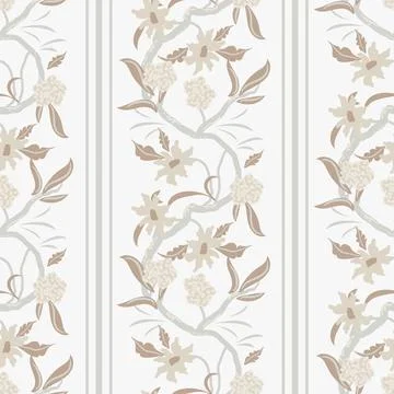 Twining Chintz Stripe seamless pattern background. Stock Illustration