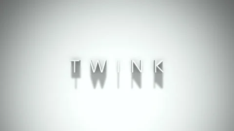 Twink 3D title animation with shadows on a white background Stock-Footage 297217934
