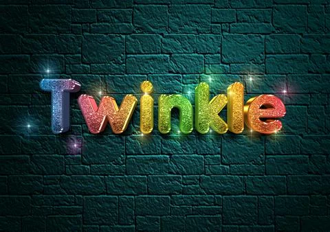Twinkle, card, 3d, text, header, card, invitation Stock Photos