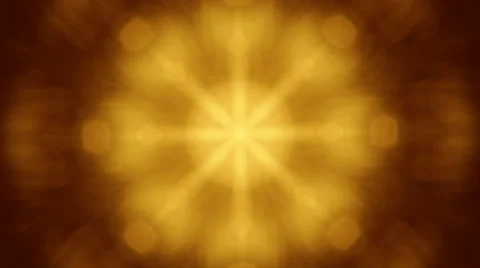 Twinkle circle kaleidoscopic pattern in gold tones. Vídeos de archivo 45388107