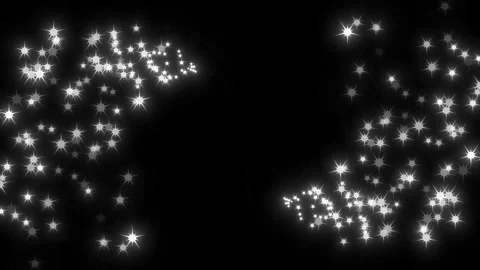 Twinkle Golden Glitter Star Trail with Sparkling Particles on Black Screen 4K Stock Footage 345444522