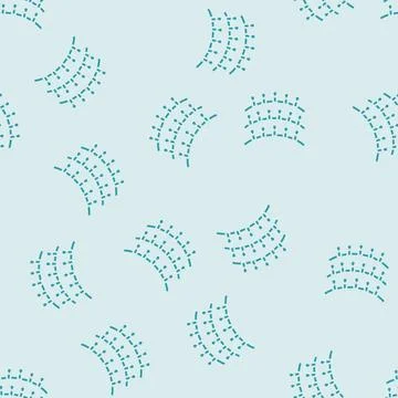 Twinkle lights bedroom interior glyph seamless pattern Stock Illustration