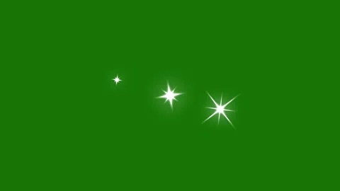 Twinkle Sparkling Star Glow Animation on Green Screen 4K Loop Vidéo 335838419