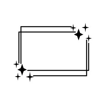 Twinkle starry frame cartoon vector illustration Stock Illustration