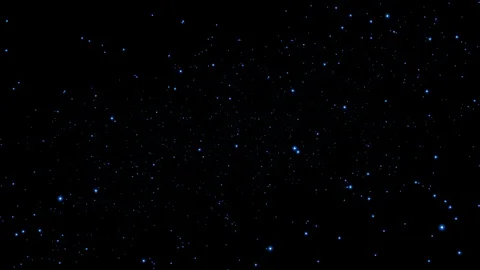 Twinkle stars in night sky. Abstract background. Stock Footage