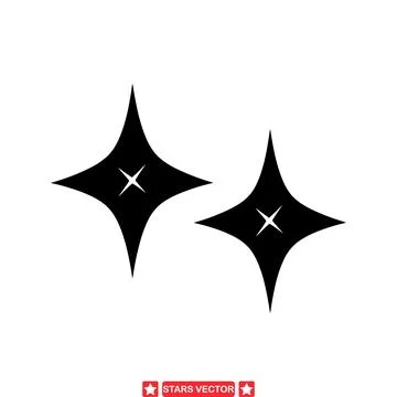 Twinkle Twinkle  Explore the Universe with Our Star Silhouette Set Stock Illustration