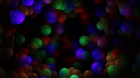 Twinkling and slightly weaving multicolor decoration Stock Footage 72605771