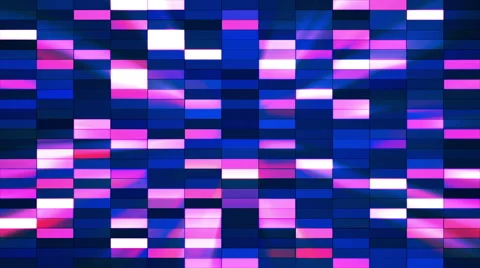 Twinkling Horizontal Small Squared Hi-Tech Bars, Multi Color, Abstract, Loop, HD Stock Footage 53850403