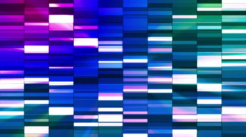 Twinkling Horizontal Small Squared Hi-Tech Bars, Multi Color, Abstract, Loop, HD Stock Footage 55902411