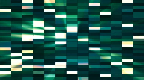 Twinkling Horizontal Small Squared Hi-Tech Bars, Green, Abstract, Loopable, 4K Stock Footage 68737620