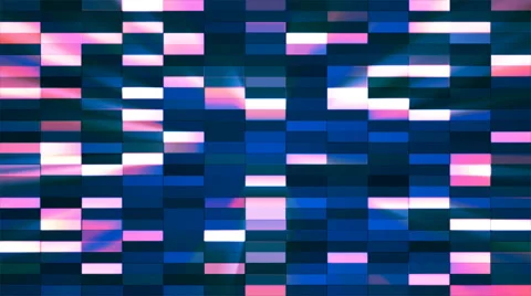 Twinkling Horizontal Small Squared Hi-Tech Bars, Multi Color, Abstract, Loop, 4K Stock Footage 68739898