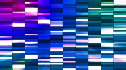 Twinkling Horizontal Small Squared Hi-Tech Bars, Multi Color, Abstract, Loop, 4K Stock Footage 68991469