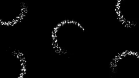 Twinkling light particles forming a star circle on dark backdrop dynamic co.. Stock-Footage 346241789