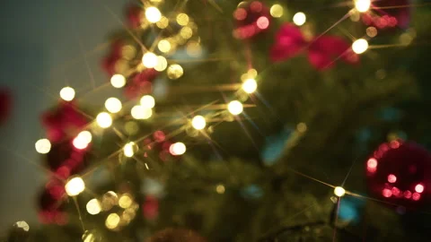 Twinkling lights on christmas tree Stock Footage 294972954