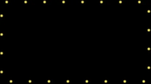 Twinkling lights surround the sides of the screen Stock Footage 322710756