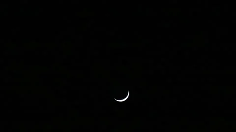 Twinkling Regulus, Crescent moon Stock Footage 340860707