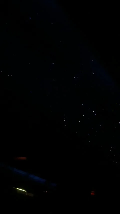 Twinkling Star Ceiling Lights in Luxury Interior Stock Footage 334758588