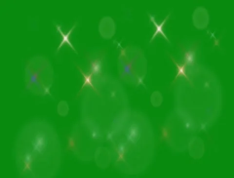 Twinkling Star Drop Effect Keyable Green Screen Video Stock Footage 304880395