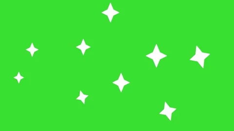 Twinkling Star Effect Green Screen Animation (Chroma key) 4K Stock Footage 315619702