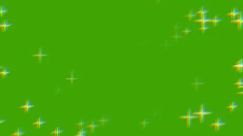 Twinkling star sparkle effect animation on green screen Stock Footage 314932234