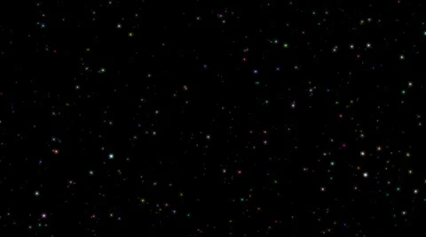 Twinkling stars abstract background, colorful realistic Stock Footage
