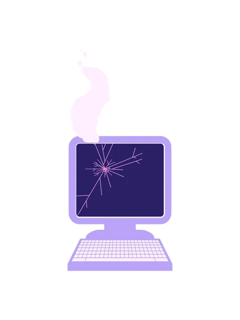 Twinkling stars effect animation of broken computer graphic vector illustra.. Video stock 324492474