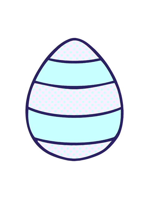 Twinkling stars effect animation of comic book style quirky cartoon easter eg Stock Footage 324101302
