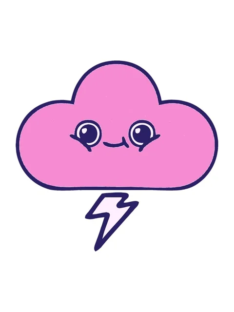 Twinkling stars effect animation of comic book style of a storm cloud Video stock 324397868