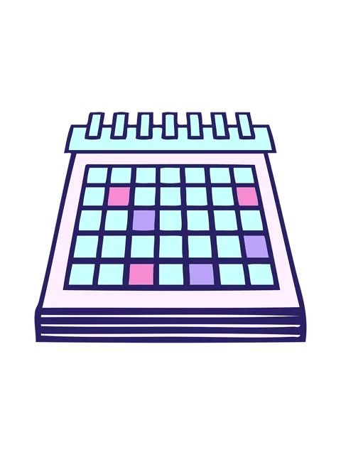 Twinkling stars effect animation of cute cartoon of a work calendar Stock Footage 324166485