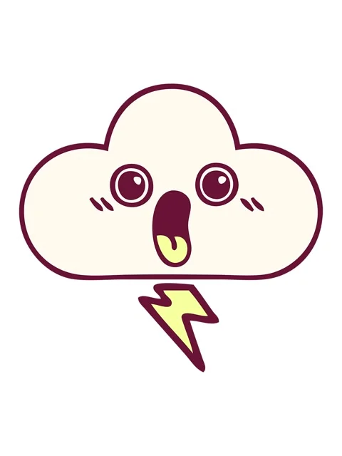Twinkling stars effect animation of cute cartoon of a storm cloud in bright.. Stock Footage 324280603