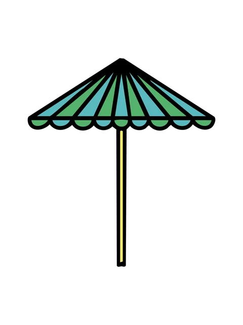 Twinkling stars effect animation of a folding brazilian beach parasol 動画素材 324354797