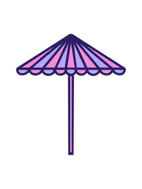 Twinkling stars effect animation of a folding beach parasol 스톡 동영상 324411941