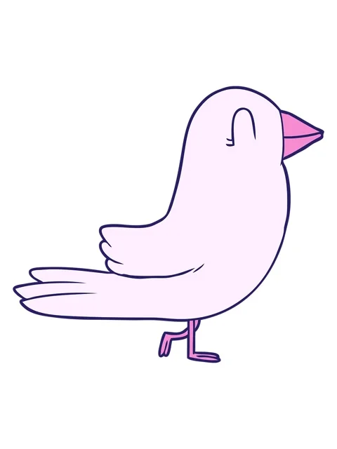Twinkling stars effect animation of fun cartoon bird character Stock Footage 324111045