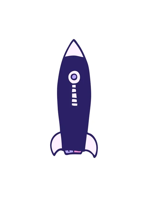 Twinkling stars effect animation of a space rocket Stock Footage 324393795