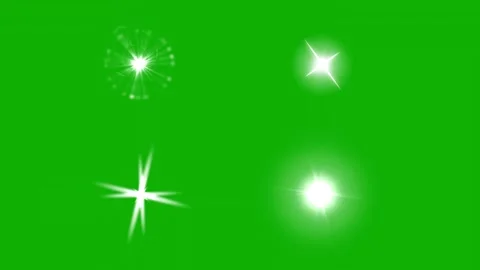 Twinkling stars green screen motion graphics Stock Footage
