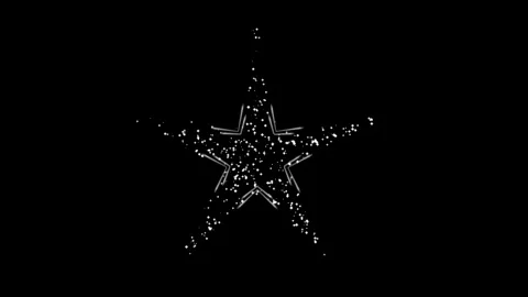 Twinkling stars in star shape with night background Stock Footage 144684871