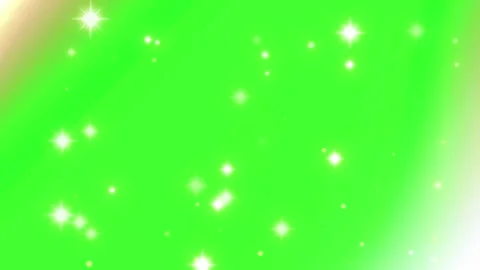 Twinkling white stars radiating light against vibrant green gradient background Stock Footage 345214842