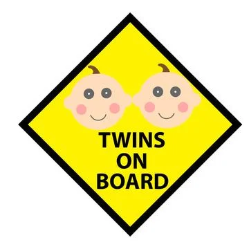 Twins on board Stock Illustration