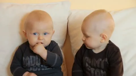 Twins boys Stock Footage 10606176