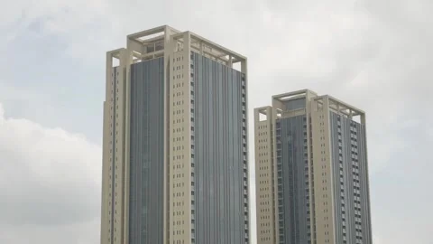 THE TWINS BUILDING Stock Footage 286079452