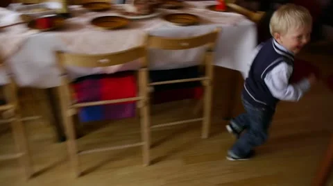 Twins chasing each other Video stock 11858942