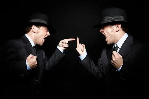 Twins fighting Stock Photos