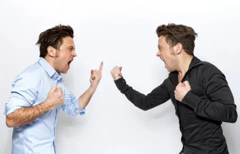 Twins fighting Stock Photos