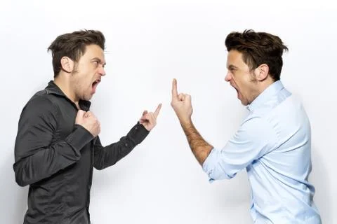 Twins fighting Foto stock