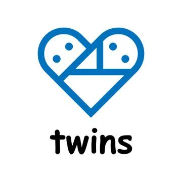 Twins icon on white background Stock Illustration