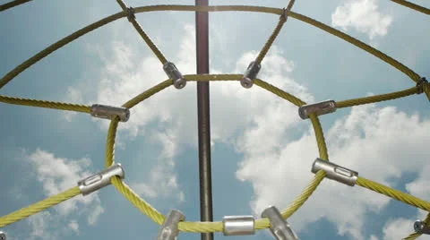 Twins playground spider net Video stock 25594302