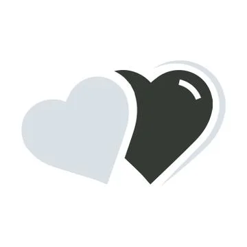 Twins Vector Heart Icon Stock Illustration